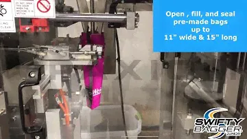 PrimoCombi® multi-head weigher with Pre-CheQ and Swifty Bagger Jr. for pre-made bag filling