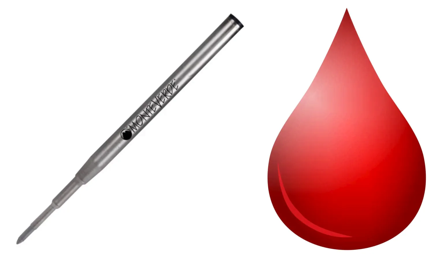 Montblanc Ballpoint Pen Refill in Red by Monteverde - Medium Point-0